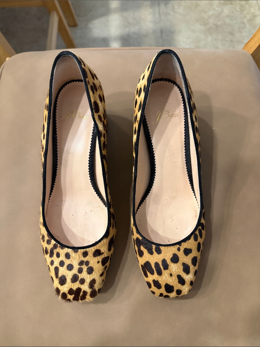 J. Crew Leopard Haircalf shoes
